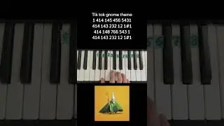 Crawly tik tok gnome theme on piano 🎹 tutorial