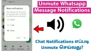 How To Unmute Whatsapp Message Notifications In Tamil