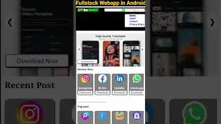 Fullstack webapp build in Android Device  By scratch | App downloading site with next.js,firebase