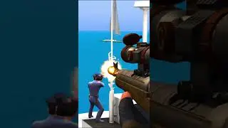 KILLING Escapies on Jet Ski with One Shot Sniper #shorts #Shooter #hitman