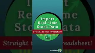 Real time Stock Data in Excel! 🤑 #shorts