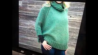 МЕГА удобный свитер спицами 🧶 Свитер пончо - идеальный вариант на любую фигуру ЧИТАЙ ОПИСАНИЕ.