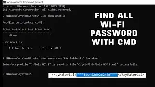 CMD    Find all Wi Fi passwords with only 1 command   Windows 10   11 | ESSBENMARK TECH