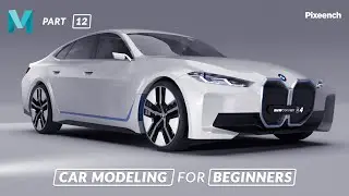 How to Model a CAR in Maya for BEGINNERS | Part - 12 | apply a material to the car | Pixeench