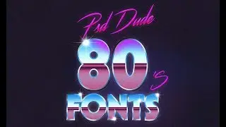 80s Fonts, Synthwave Art & Design