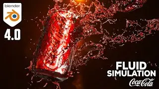 COKE beverage commercial Ads in blender | WATER Simulations in Blender ( No Addon )