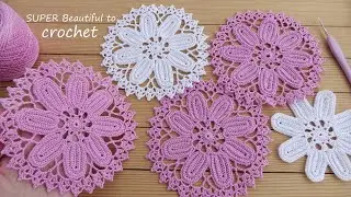 Очаровательные цветочные мотивы ВЯЗАНИЕ КРЮЧКОМ 🌸 SUPER Beautiful to CROCHET Motif Floral pattern