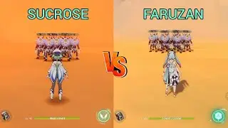 Sucrose vs Faruzan elemental skill Comparison, in gathering enemies...