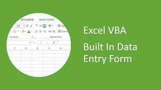 Excel VBA - Built in Data Entry Form