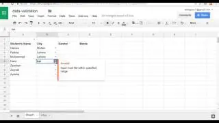 Add data validation and dropdown lists - Google Sheets