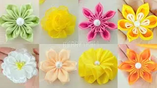 Best 7 Beautiful Ribbon Flower Making Idea - Amazing Ribbon crafts - How to Make flower - DIY Hacks