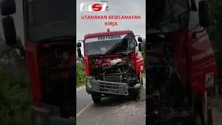 Kecelakaan mobil Tangki!Utamakan Keselamatan Kerja.SAFETY FIRST.#shorts