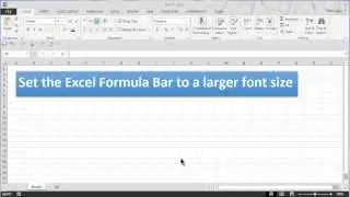 Excel Formula Bar Font Size Change