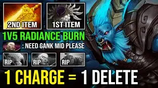 How to Solo Mid Spirit Breaker Against Invoker 1v5 BM Radiance Unlimited Burning DPS Dota 2