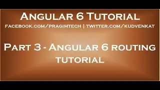 Angular 6 routing tutorial