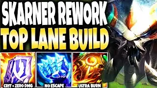 NEW SKARNER REWORK TOP LANE WITH THE BEST IMMORTAL SEASON 14 BUILD GUIDE 🔥 LoL Skarner s14 Gameplay