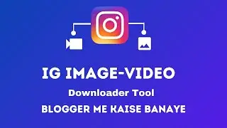 Instagram Video and Image Downloader Tool on Blogger  || Full Customization
