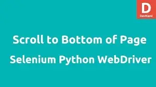 Python Selenium WebDriver Scroll Down Page