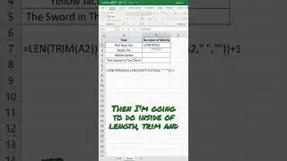 How to Count Words in Excel