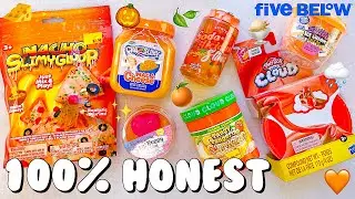 Orange Store Bought Slime Review Under $5 🍊🧀 100% Honest Five Below Review Unboxing