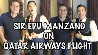 Edu Manzano on Qatar Airways flight QR933 #edumanzano #qatarairways @realedumanzano