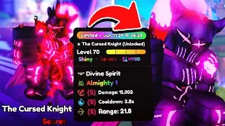 Unlocking The STRONGEST 0.01% Shiny Almighty Cursed Knight In Anime Defenders