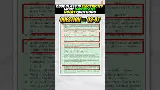 Class 10 Electricity | Most Important NCERT Questions | CBSE 2024