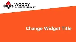 Change Widget Title