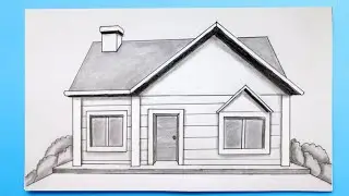 Simple House Drawing ✅