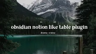 obsidian notion like table plugin