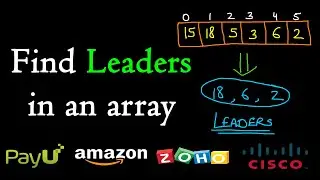 Find leaders in an array