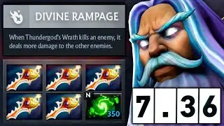 7.36 Zeus Is OP +15% More Damage Per Kill🔥🔥🔥x5 Divine Rapier 46 Kills | Dota 2 Gameplay