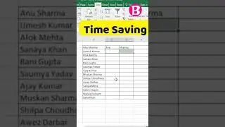 Use Of Flash Fill In Excel | Split First Name And Last Name Flash Fill @BrainUpp