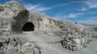 Грузия, Уплисцихе - пещерный город, в 4К