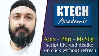 Ajax - Php - MySQL script like and dislike on click without refresh - ( Urdu / Hindi )