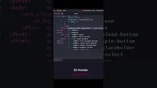 Creative 3d Rotation Effect With Html CSS only #creativity #shorts