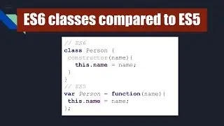 ES6 classes vs ES5