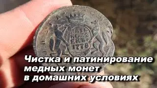 Чистка и патинирование медных монет в домашних условиях