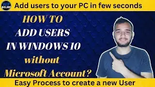 How to create a new user in Windows without Microsoft Account??? || WPBELIEF