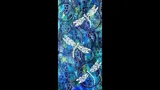 Mixed Media Tutorial - Dragonfly Trio - stencils, modeling paste