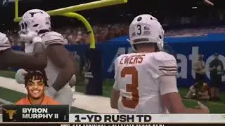 Byron Murphy BIG MAN TOUCHDOWN Run | #3 Texas vs #2 Washington | 2024 Sugar Bowl