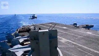 Supercarrier USS Theodore Roosevelt - Underway Replenishment (UNREP)