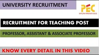 Recruitment Of Assistant Professor 2024 || University Recruitment Notification Out ||