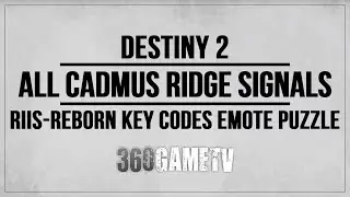 Destiny 2 All Cadmus Ridge Signal Buff Locations Guide / Tutorial - Riis-Reborn Key Codes Puzzle