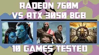 Ryzen 5 8600G vs RTX 3050 8GB -- 10 games tested -- RADEON 760M