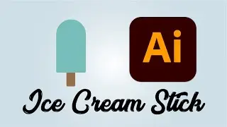 How to make ice cream stick in Adobe Illustrator