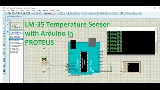 How to use LM35 with arduino in proteus | Temperature sensor with LM 35 and arduino in proteus