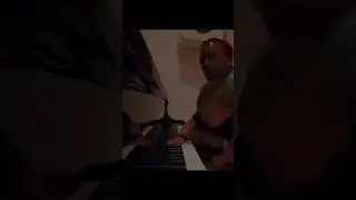 Playboi Carti playing Piano with his Son