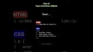 Handle Text Overflow with Ellipsis in HTML & CSS 