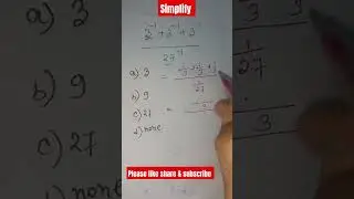 simplification||easy process||#shorts #maths